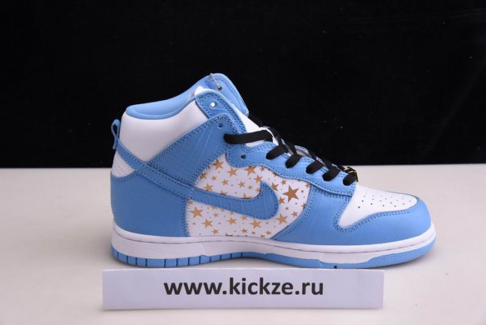 nike dunk high pro sb s*upre*me blue stars -307385-141