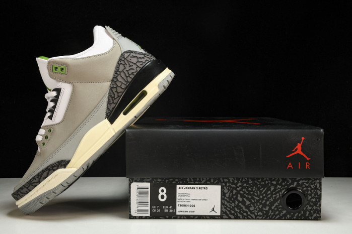 jordan 3 retro chlorophyll - 136064-006