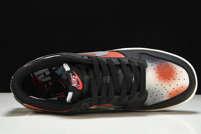 nike dunk low graffiti black red - dm0108-001
