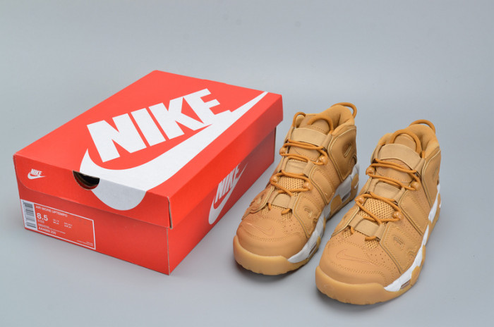 nike air more uptempo prm “wheat” brown mens aa4060-200
